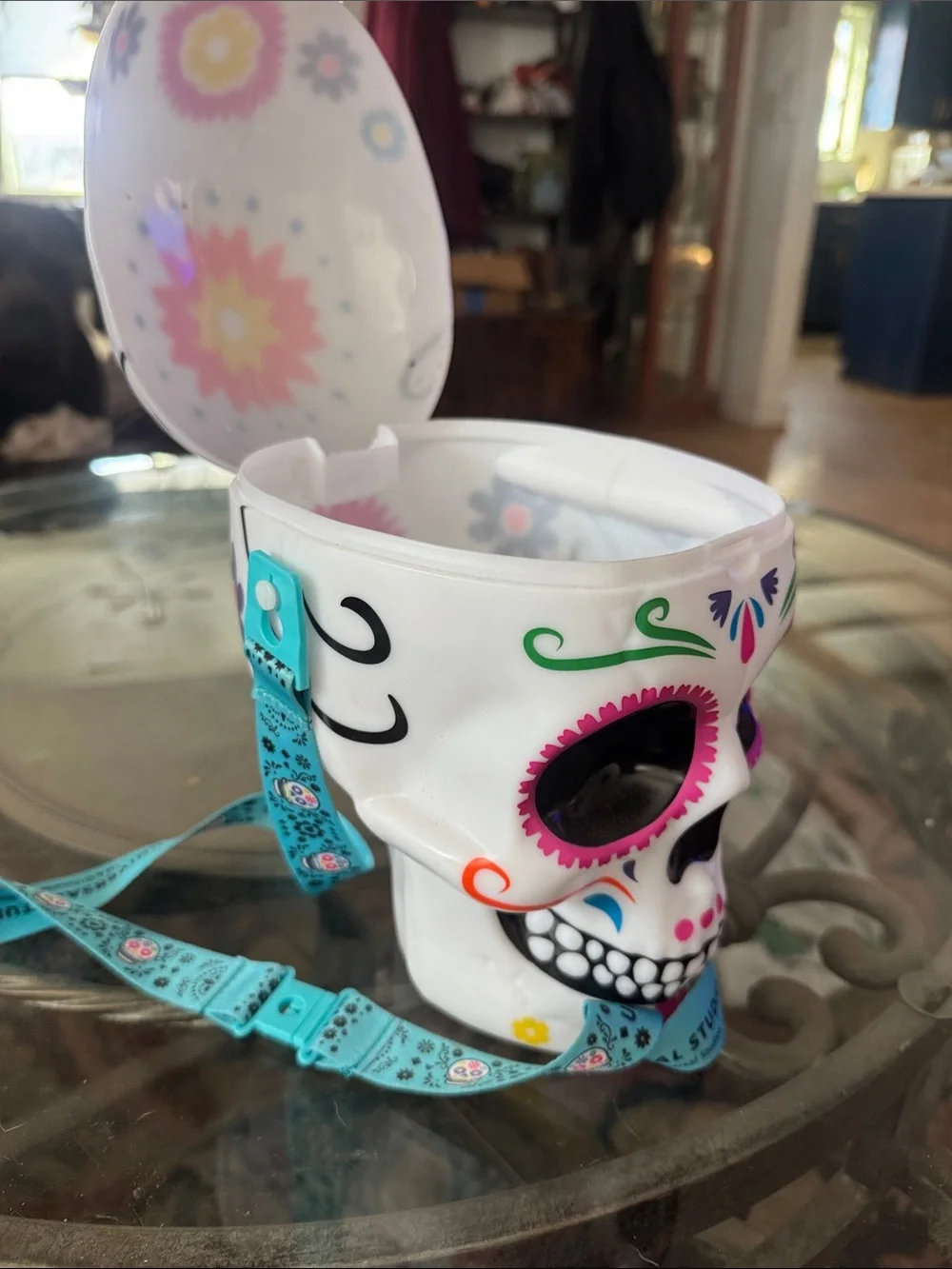 Universal Kids Sugar Skull Crossbody Bag - White with Pink & Teal